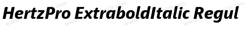 HertzPro ExtraboldItalic Regular字体转换